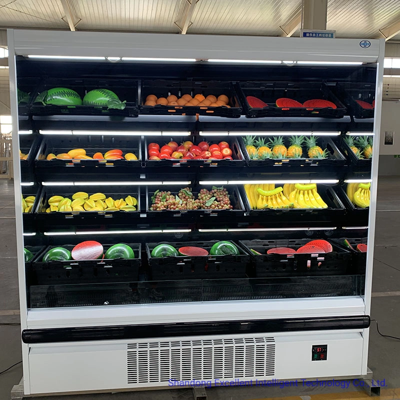 Industrial Refrigerated Showcase Used as Display Cooler Refrigerator for Vegetables and Fruits