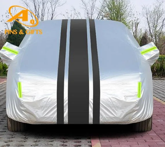 Wholesale/Supplier Outdoor Windproof Waterproof Magnetic Half Car Cover Sunshade Protector Car Windshield Snow Ice Cover with Rear Mirror