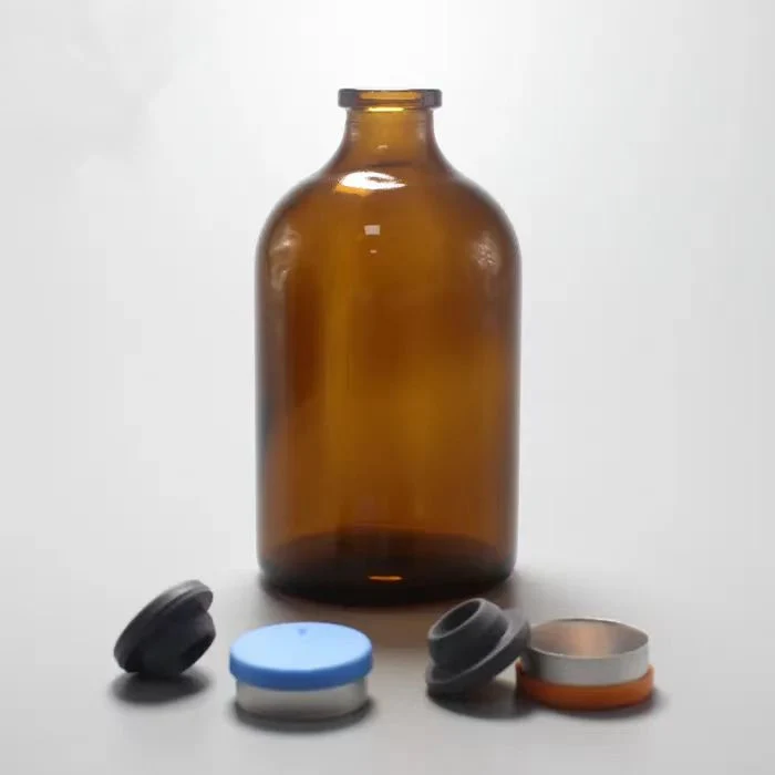 Hot Sale 1oz 2oz 4oz 8oz 16oz 32oz Glass Amber Boston Bottle with Plastic Cap