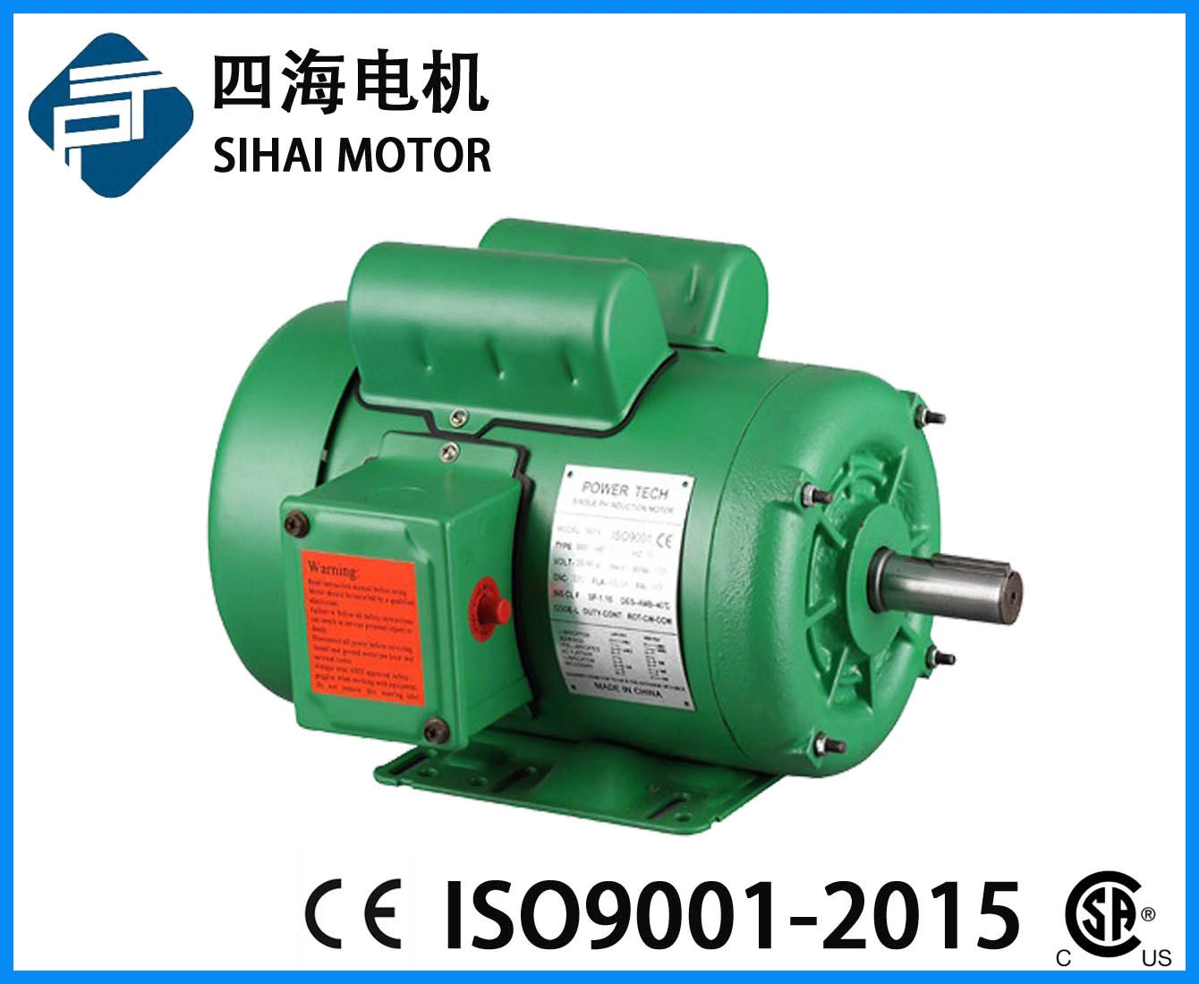 NEMA 1800rpm 7.5HP Induction Electrical Single Phase AC Motor