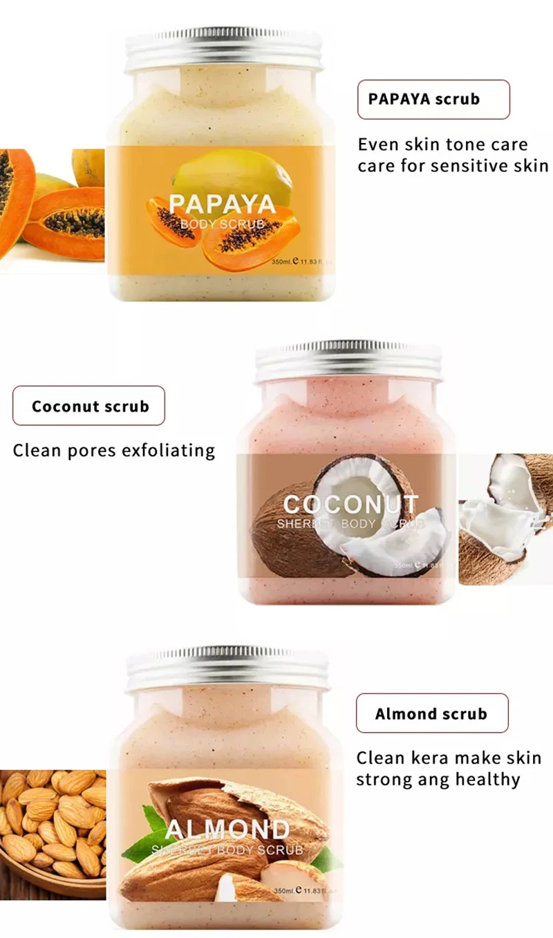 Fábrica de cosméticos etiqueta privada SAL azúcar cuerpo cara exfoliante SPA Limpieza natural exfoliante facial exfoliante corporal