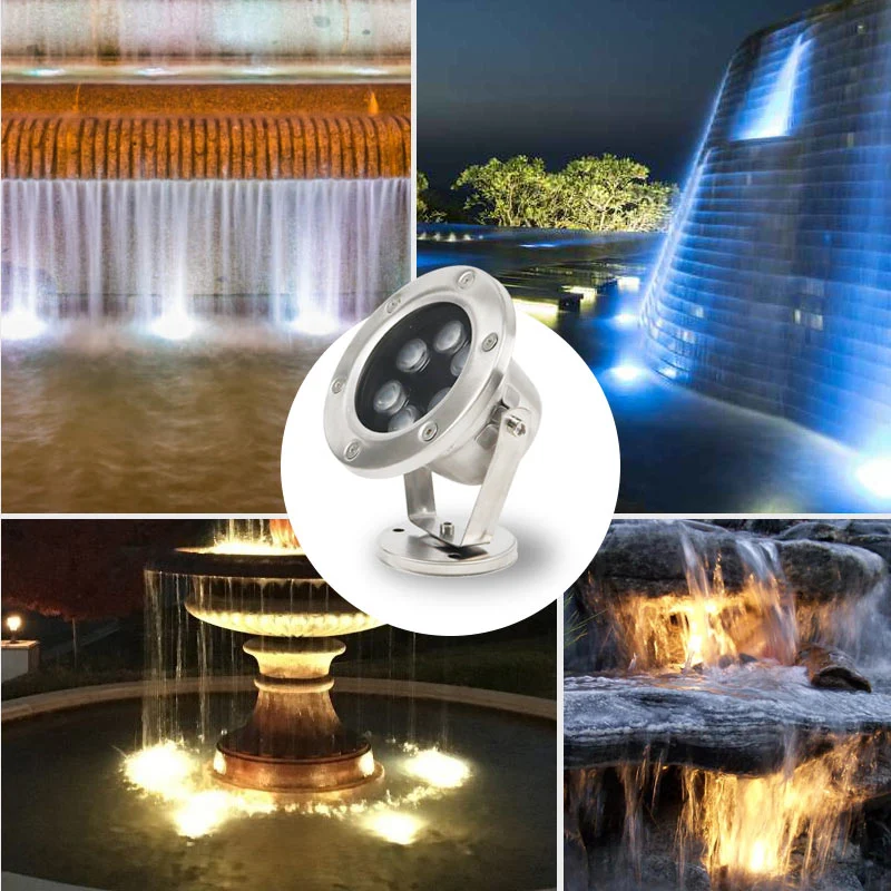 High Power New Type Professional Stainless Steel 3W AC DC 12V 24V Underwater Light Swimming Pool Lights Underwater Lighting