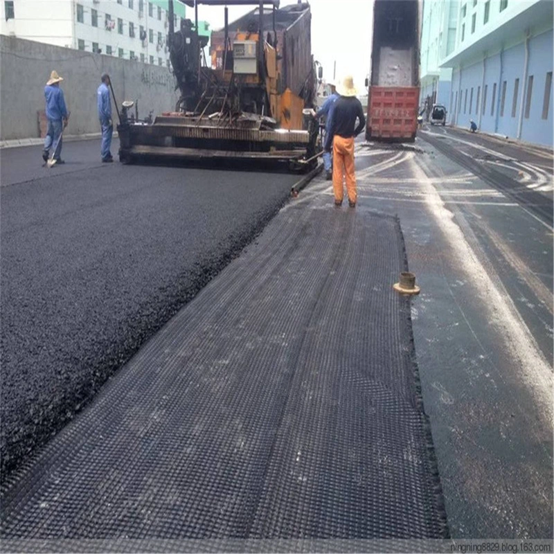 Asfalto de fibra de vidrio de refuerzo de geomalla Material de construcción de carreteras