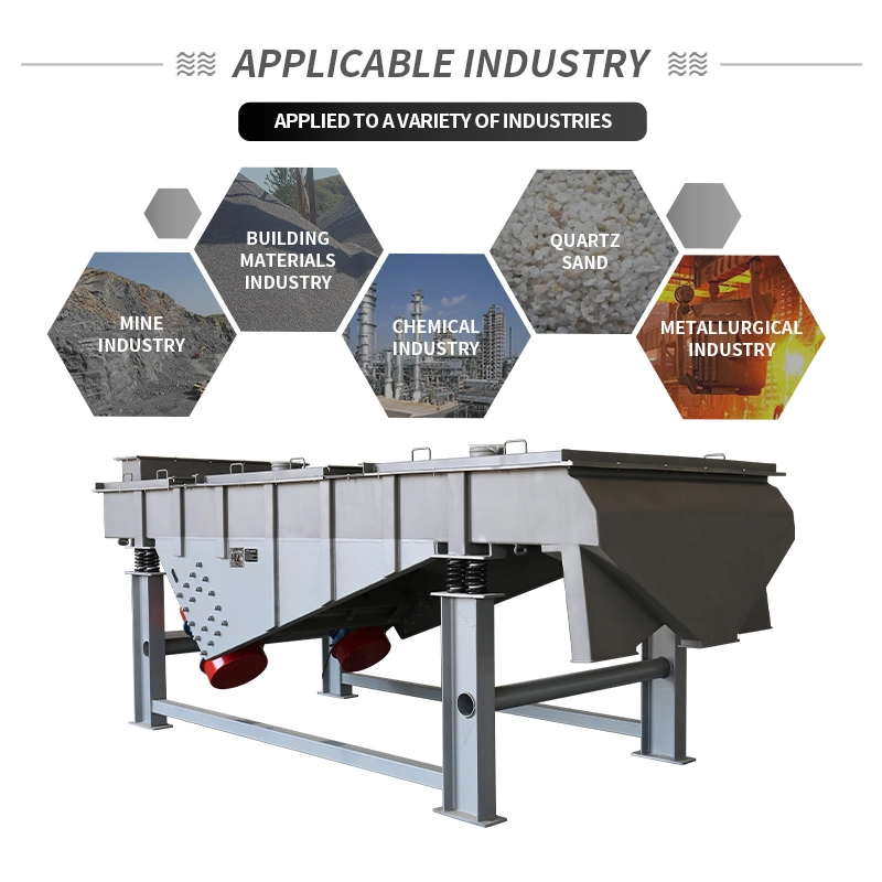 China Linear Vibrating Sieve Proveedor de vibración Eléctrica Sifter Vifter Sieving Máquina