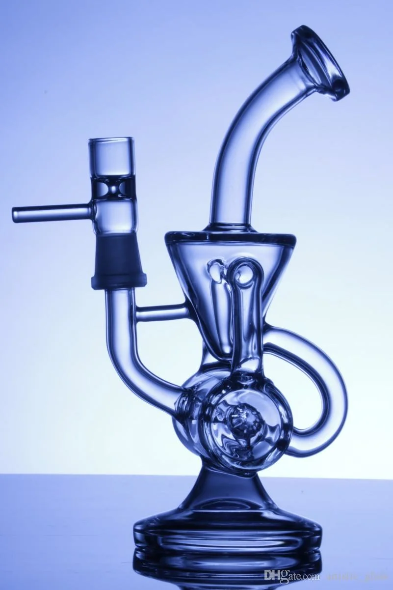 China Manufacturer Double Recycler Tobacco Glass Smoking Water Pipe