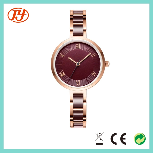 Casual Automatic Movement Genuine Leather Bracelect Band Ladies Watches