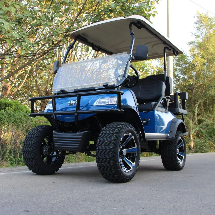 Buggy électrique Chariot de golf Voiture de chasse (DEL2022D2Z, bleu) Plus