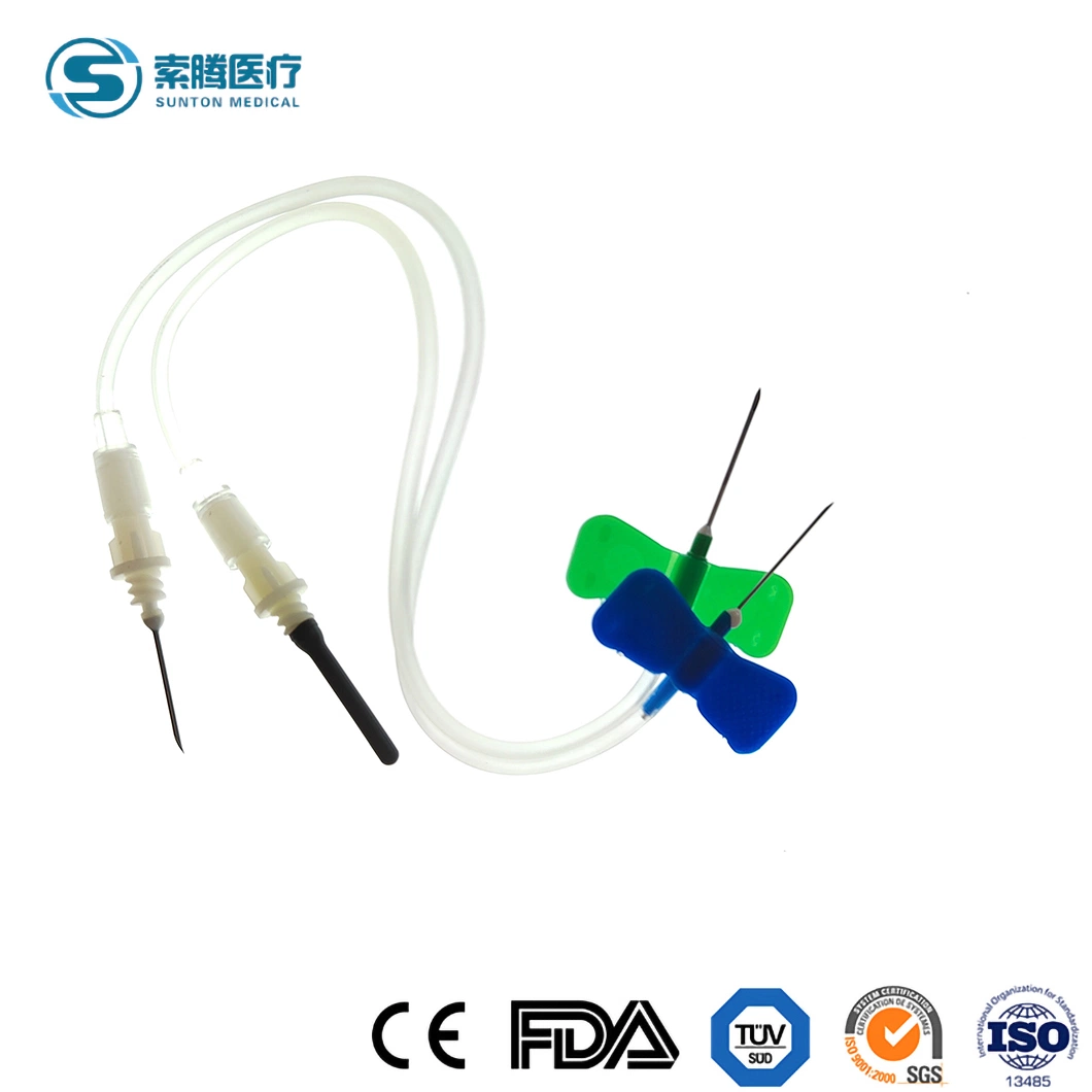 Sunton China Quality Medical Sterile Vacuum Blood Collection Needle Factory Disposable Back-Eye Designed Resists Blood Clotting Blood Collection Needle