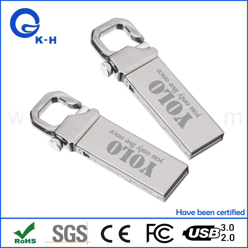 Hook Metal Waterproof 4GB 8GB 16GB 32GB 64GB USB Flash Memory Drive