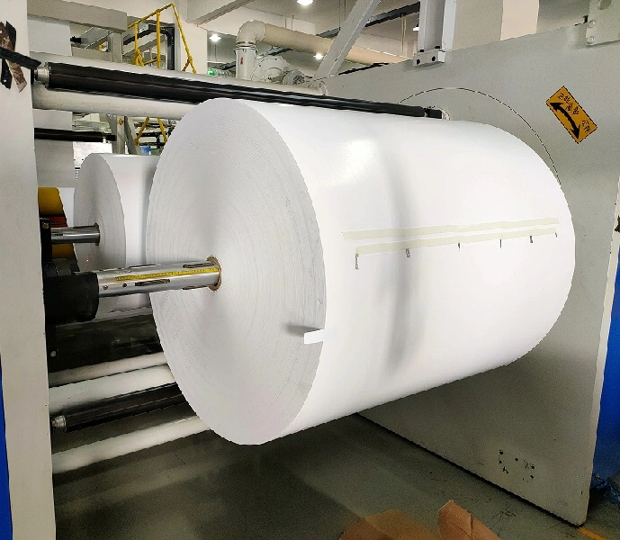 Semi Glossy Shipping Label Jumbo Roll Material Jumbo Rolls Self Adhesive Paper