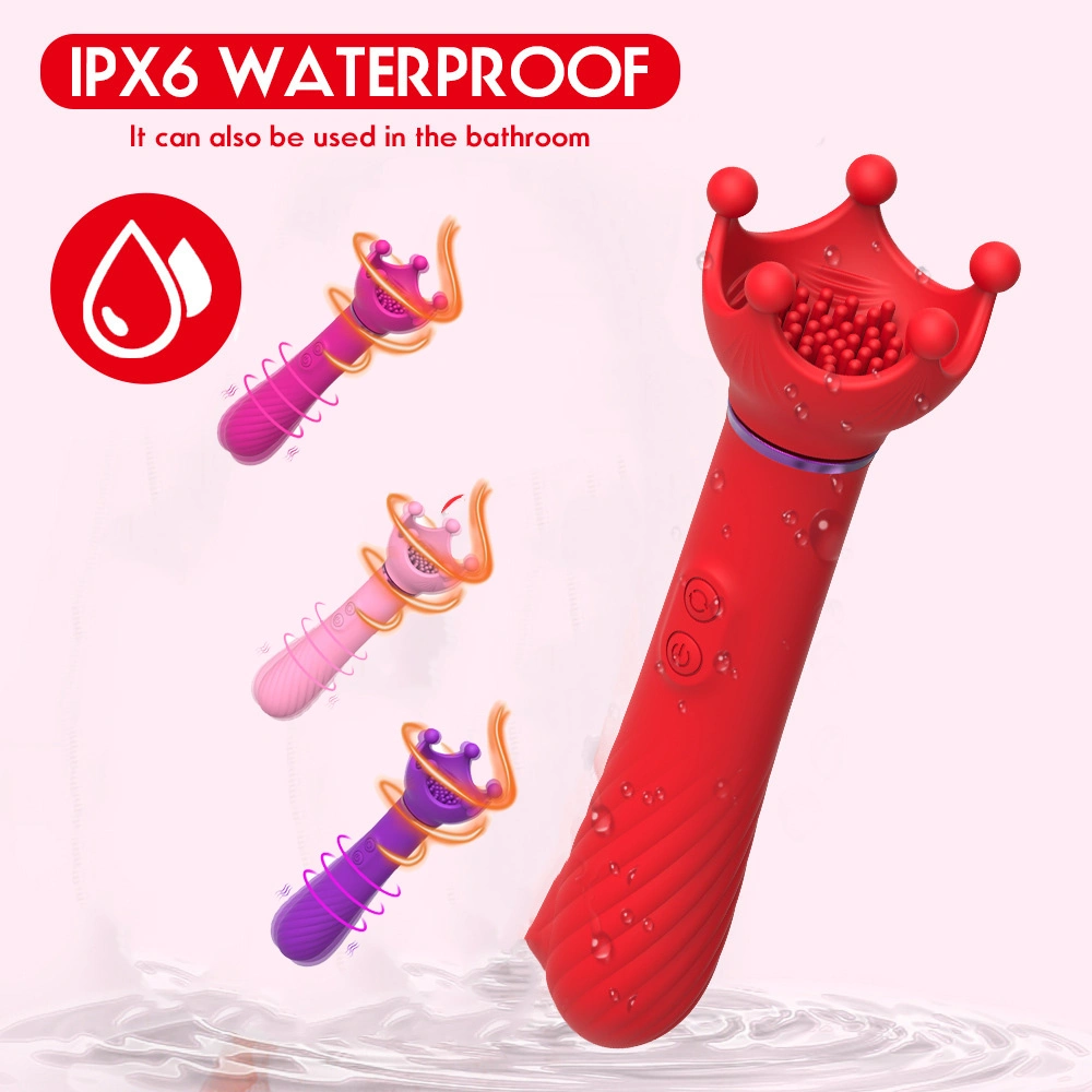 2 in 1 10 Vibration 360 Degree Rotation Dildo Vibrator for Female Woman Masturbator Vibrator