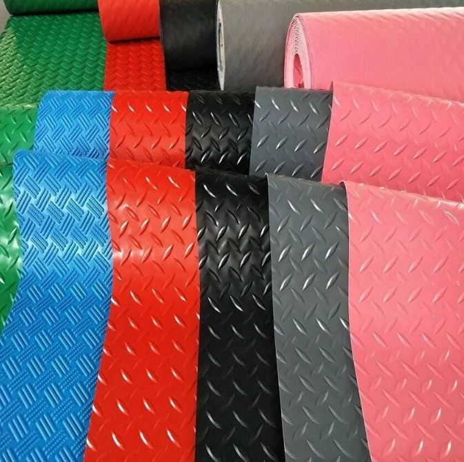 1.2mm 1.5mm Thick PVC Flooring Coin Floor Runner for Garages, Gyms, Boats, Cars, and Decoration