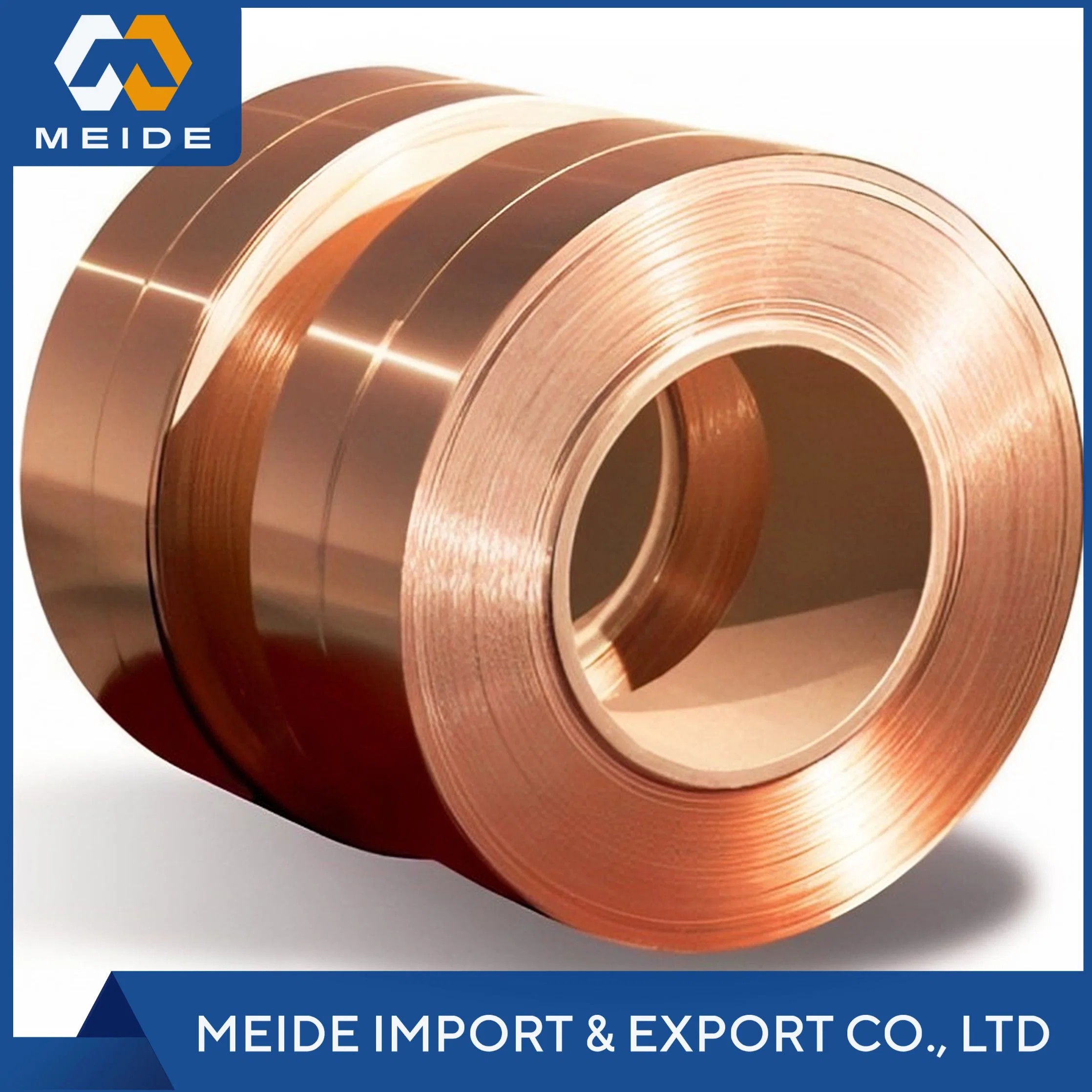 C10500 C10700 C11600 C15100 C1510 0.35mm Coil Diameter 99.9% Pure Copper Tape Enamel Copper Foil for Electrical Products