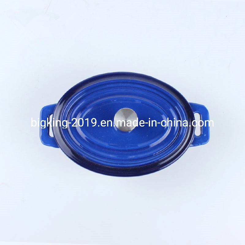 Pre-Seasoned Cast Iron Mini Oval Casserole Pot