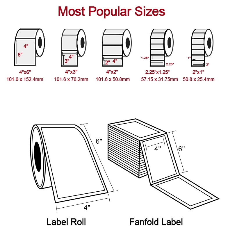 Wholesale/Supplier Customized Self Adhesive 40mmx60mm 100X150 Thermal Transfer Self-Adhesive Labels