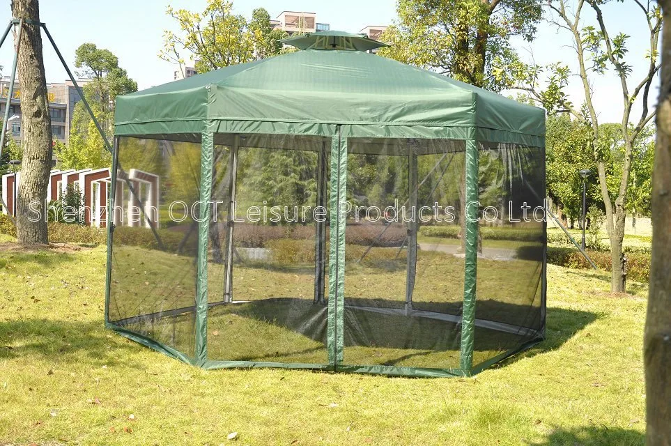 Hexagon Foldable Gazebo Canopy with Two Layers (OCT-FG003)