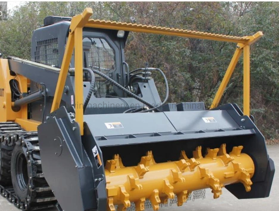 Skid Steer Loader with Forest Mulcher Attachments