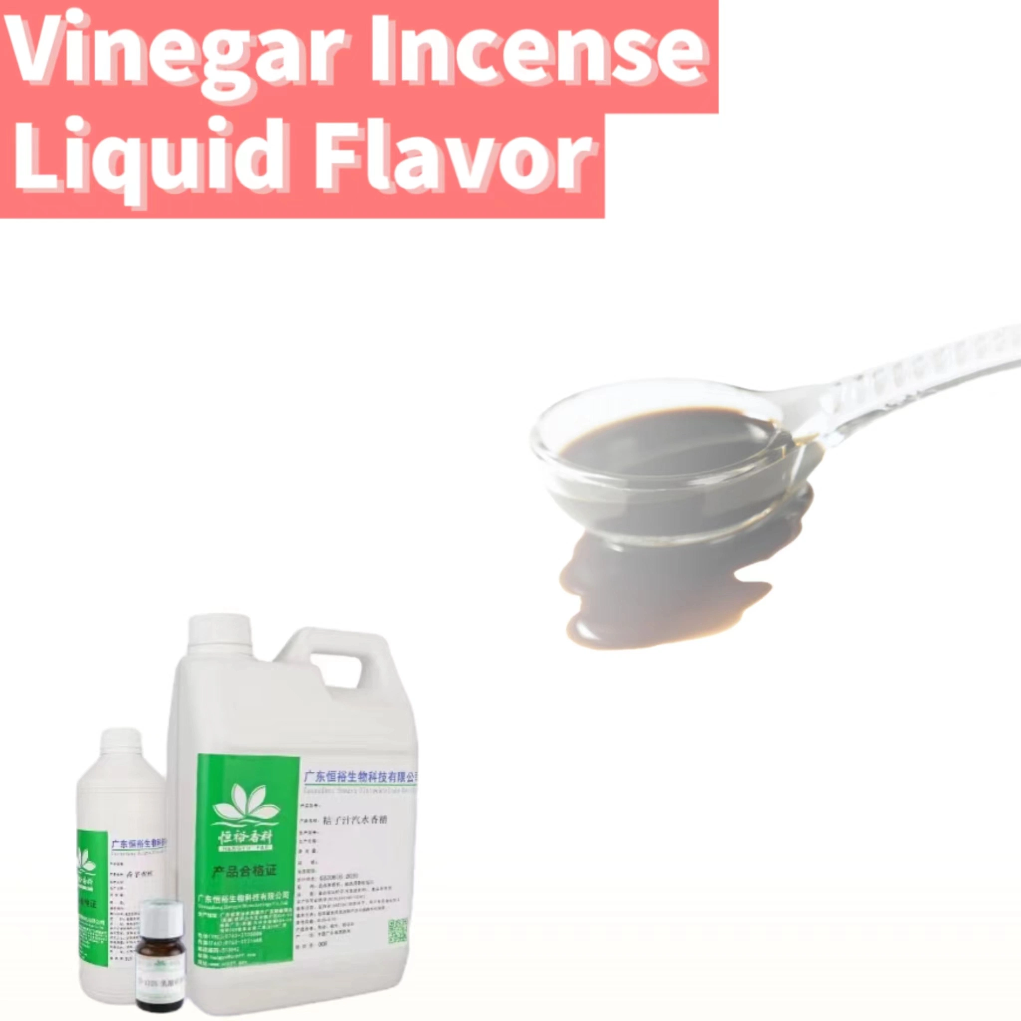 Certificat liquide d'Encens pour vinaigre COA, FSSC et ISO pour boissons au vinaigre.