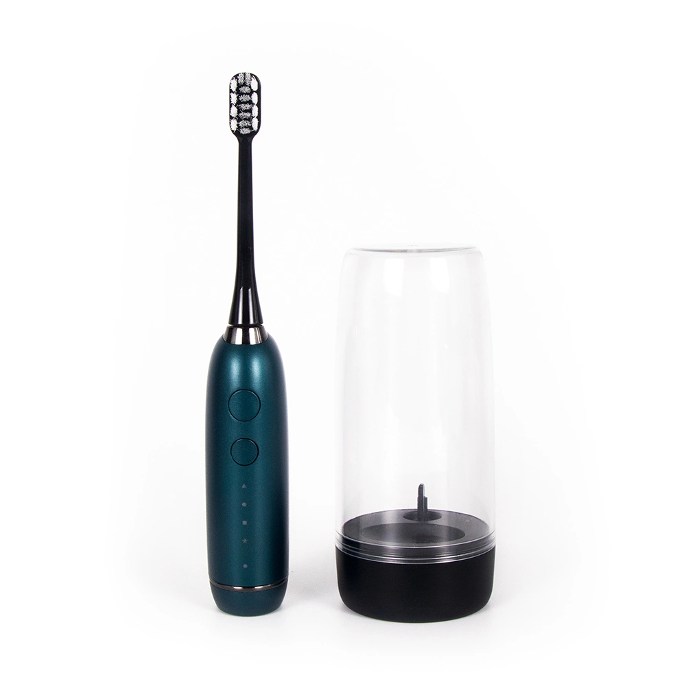 Vente chaude Brosse à dents électrique rechargeable personnalisée, étanche, intelligente, automatique, blanchissante, avec gobelet d'eau pour les voyages.