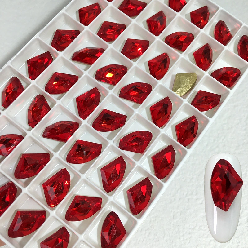 Net Red Explosion Style Tip Bottom Profiled Color Boutique Axe Shape 9*14mm Nail Jewelry Nail Diamond Paste Diamond