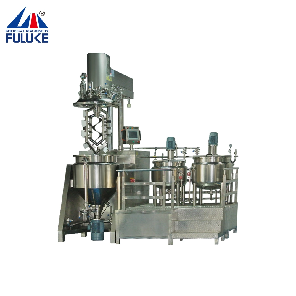 100L 200L 300L Cream Vacuum Emulsifying Mixer with Homogenizer Soap Making Machine Price