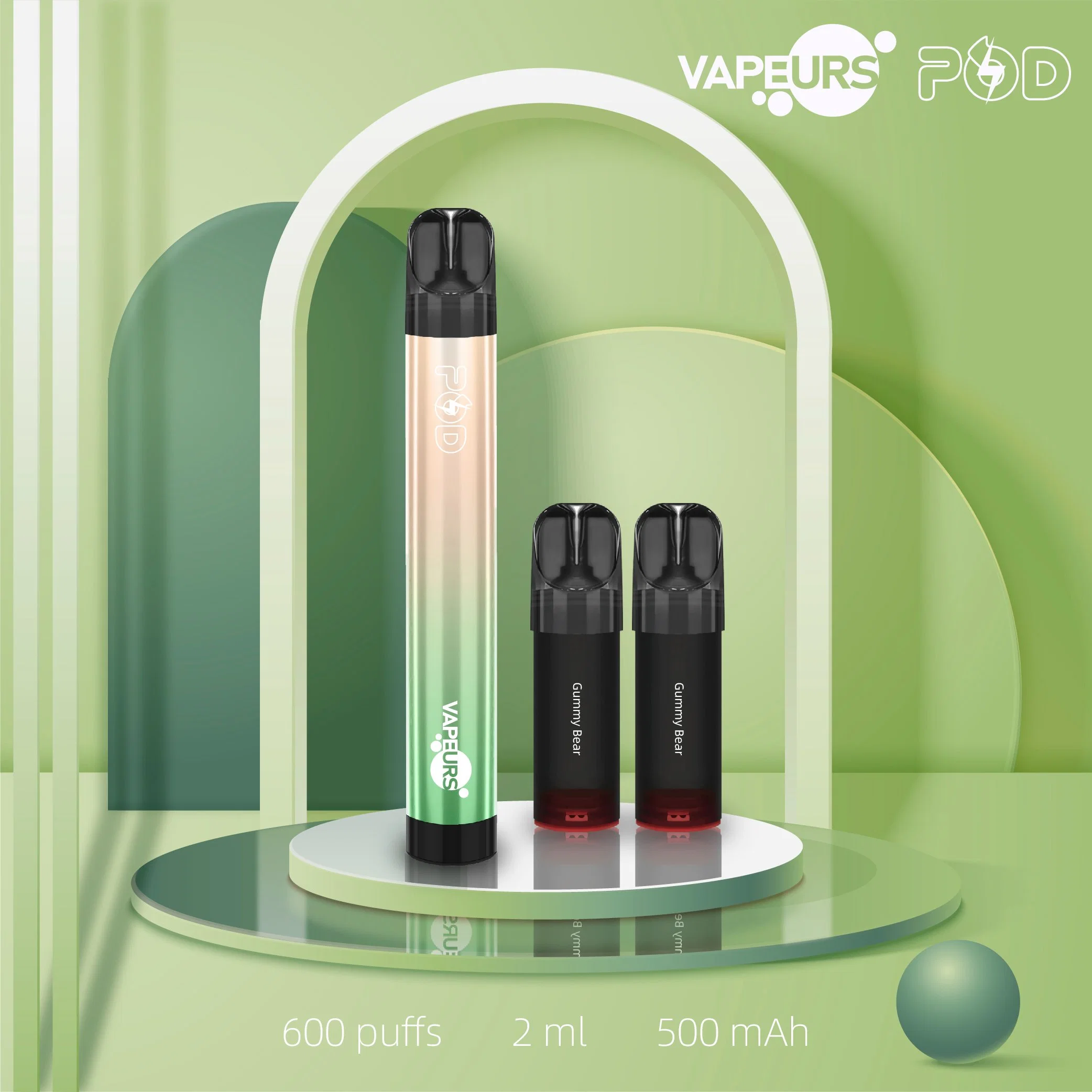 علبة القردة القردة البصرية OBM من OEM قابلة للاستخدام مع البخار أقوى من النوع C vape سجائر إلكترونية من مجموعة البود سعة 2 مل