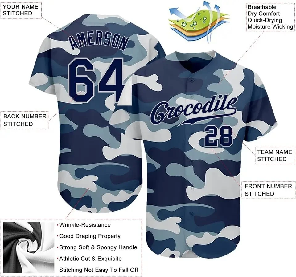 Custom Made Allover Sublimation Printed Adults Short Sleeve Sports Button Down Baseball Team Jersey