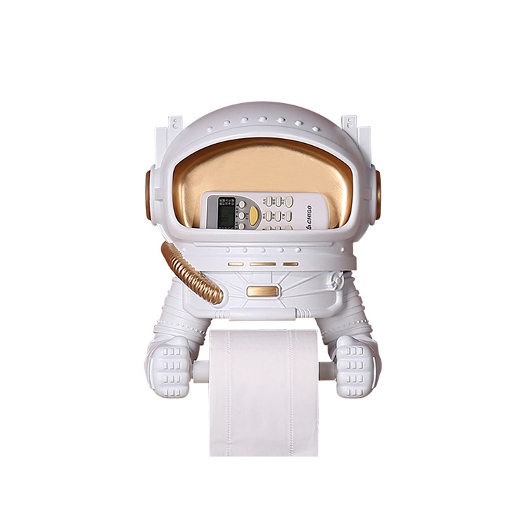 Cute Astronaut sculpture Kids Resin Bathroom Accessories Toilet Paper Holder