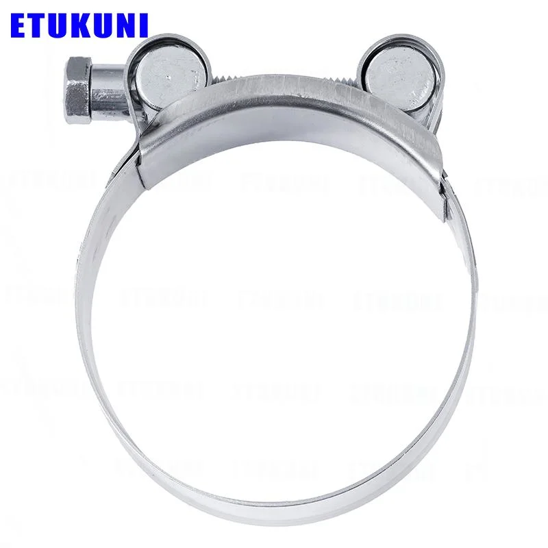 Adjustable Zinc Plated Steel Heavy Duty Hose Clamp for Exhause Pipe with Single Bolt