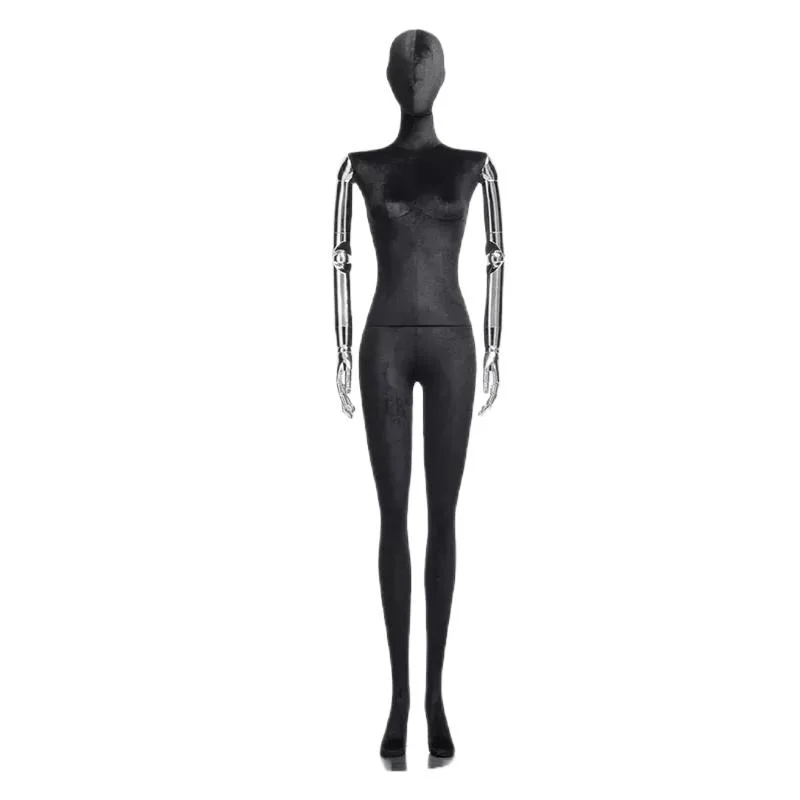 Velvet Flat Shoulder Model Full Body Window Dummy for Display Shelf