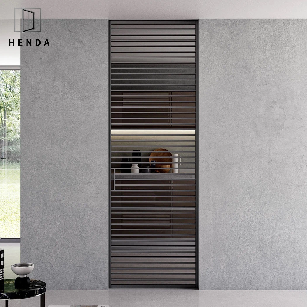 New Design Patio Double Glazed White Color Flush Design Sliding Pocket Door