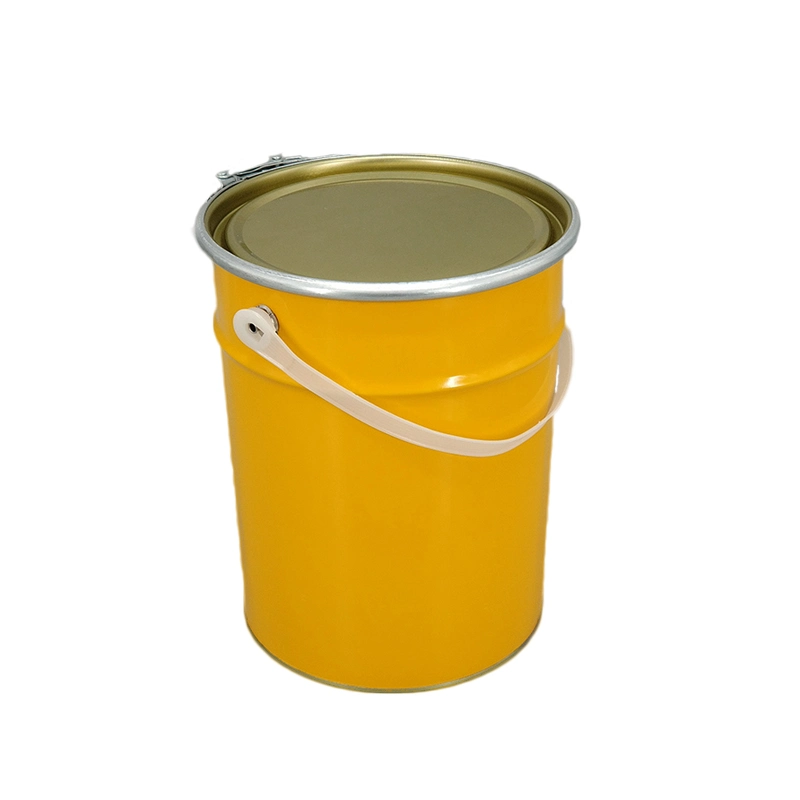 Heißer Verkauf 5 Gallone Metall China Hersteller Paint Tin Eimer Größen 20 Liter Metall Eimer mit Schloss Ring Deckel und Kunststoffgriff