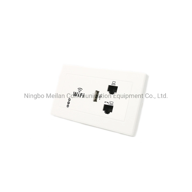 300Mbps 2,4GHz 5,8GHz Dual Band en pared AP acceso inalámbrico Placa frontal WiFi de 86 paneles Point WiFi Signal Booster