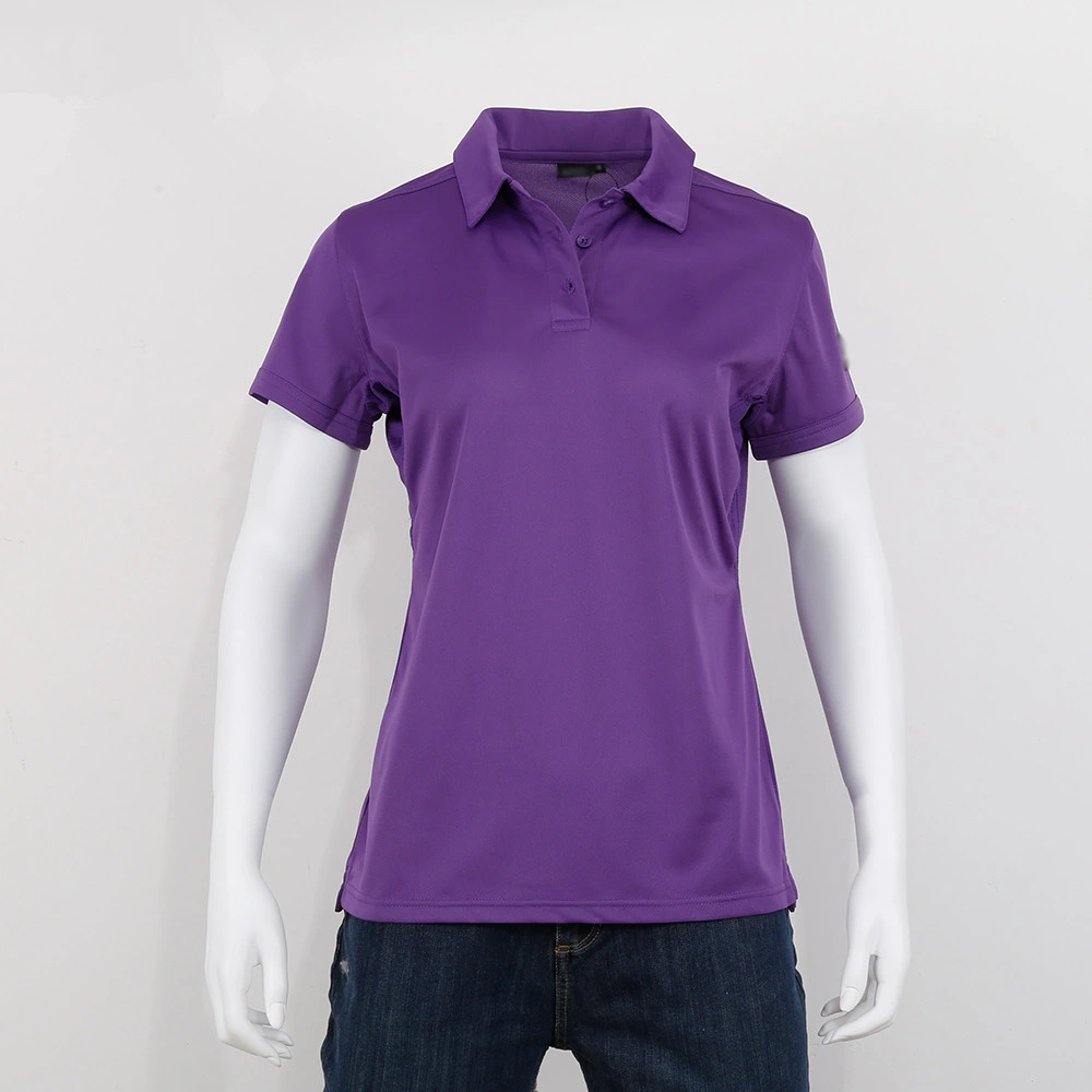 Cheap 100% Polyester Custom Logo Fast Delivert Fashion Clothes Women Polo Shirt