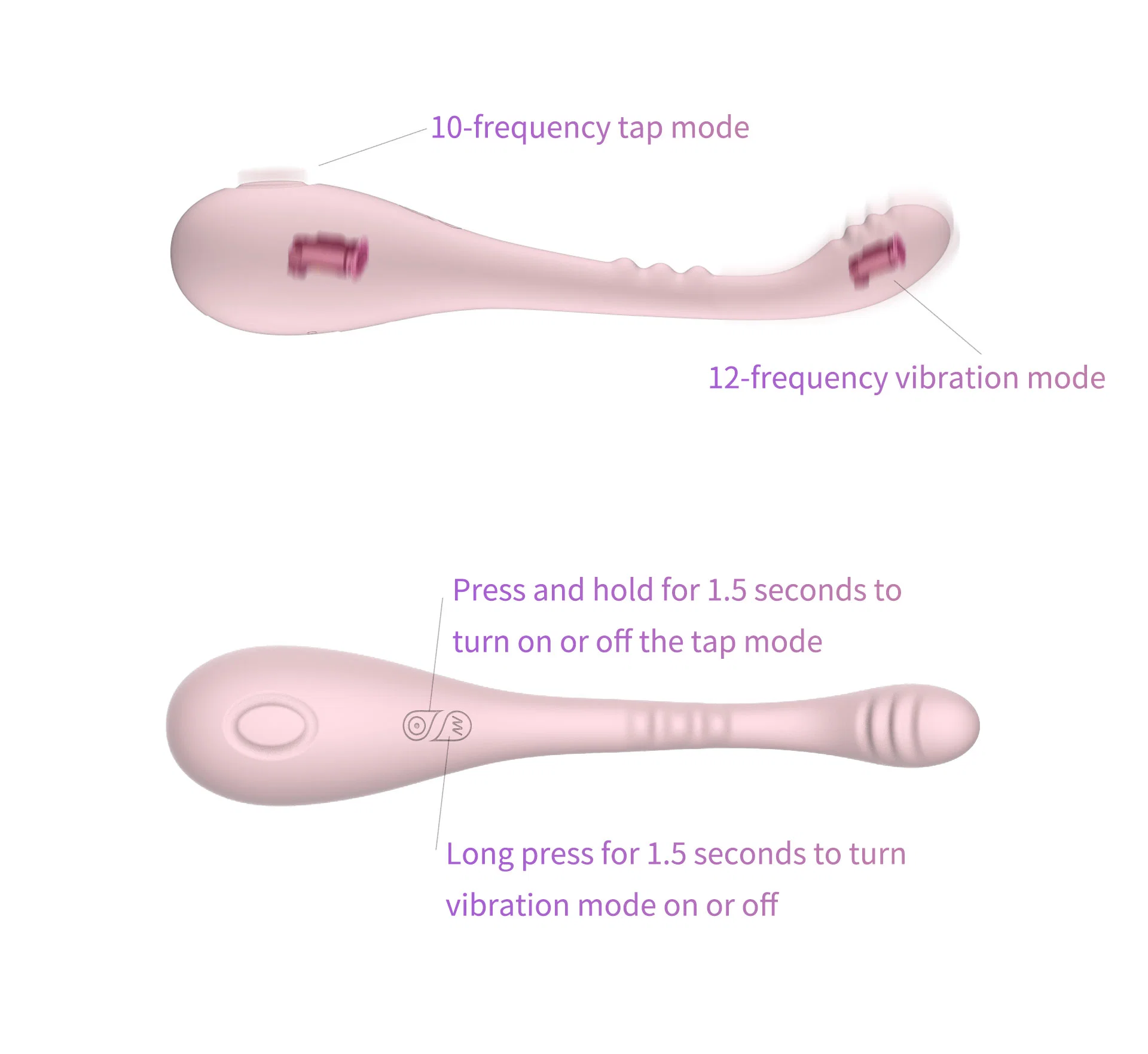 Higo Premium Style Sucking, Vibrating and Beating 3 in 1 Silicone Vibrator Wand G Spot Vibrator Sex Toy Women AV Wand Massager Clitoris Vibrator