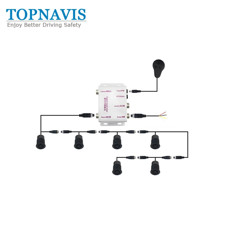 Sensor de estacionamiento digital trasero/lateral para camión de minería / Bus (4 trasero + 2 derecho)