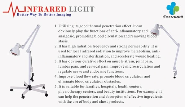 275W Mobile Stand Ks-1082b Tdp Infrared Physical Therapy Lamp Physiotherapy