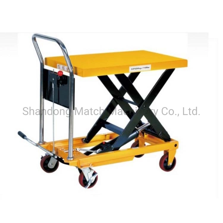 Pts Model 1000kg Mobile Manual Hydraulic Platform Maintenance Lifting Platform