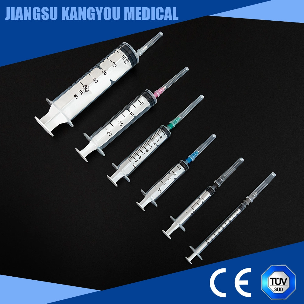 Chinese Prices Medical Disposable Plastic Luer Lock Safety Vaccine Syringes with Needle