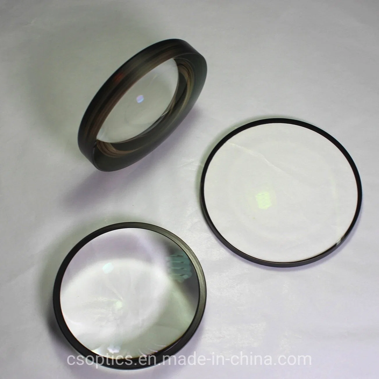 Optical Glass Edge Black Paint Double Convex Lens (M)