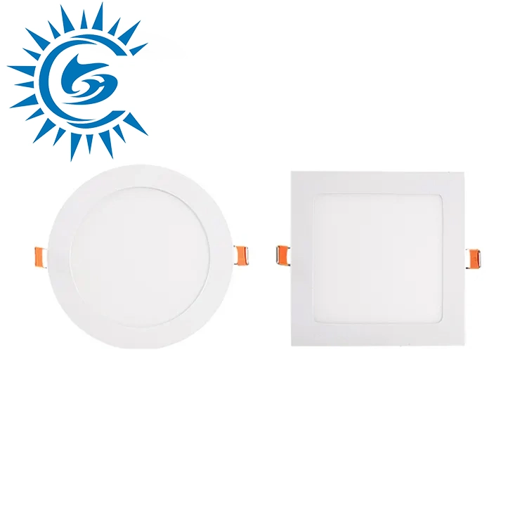 Downlight redondo quadrado de iluminação profissional, branco, 12 W, 15 W, 18 W, 24 W. Luz do painel LED