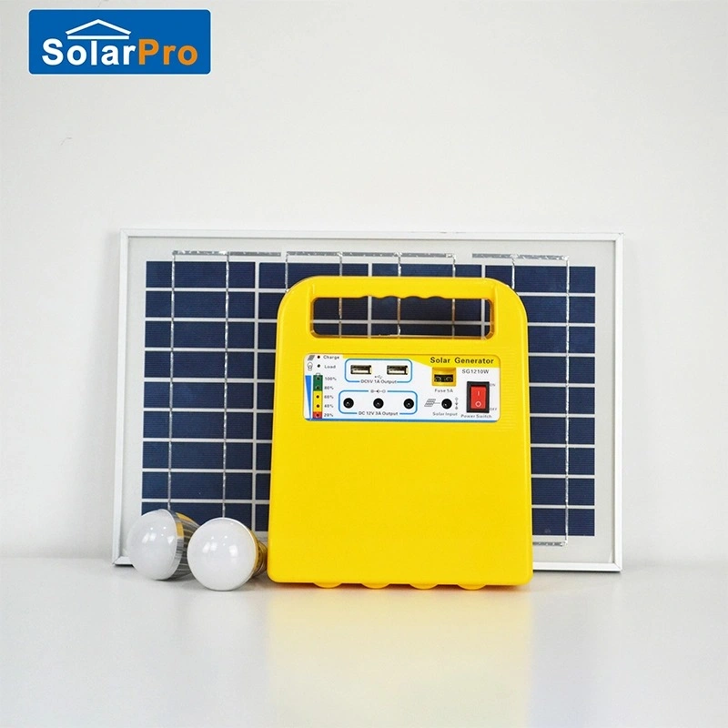 Station solaire puissance haute densité Camping avec LED 30W Ampoules système d'énergie solaire de générateur portatif intégré