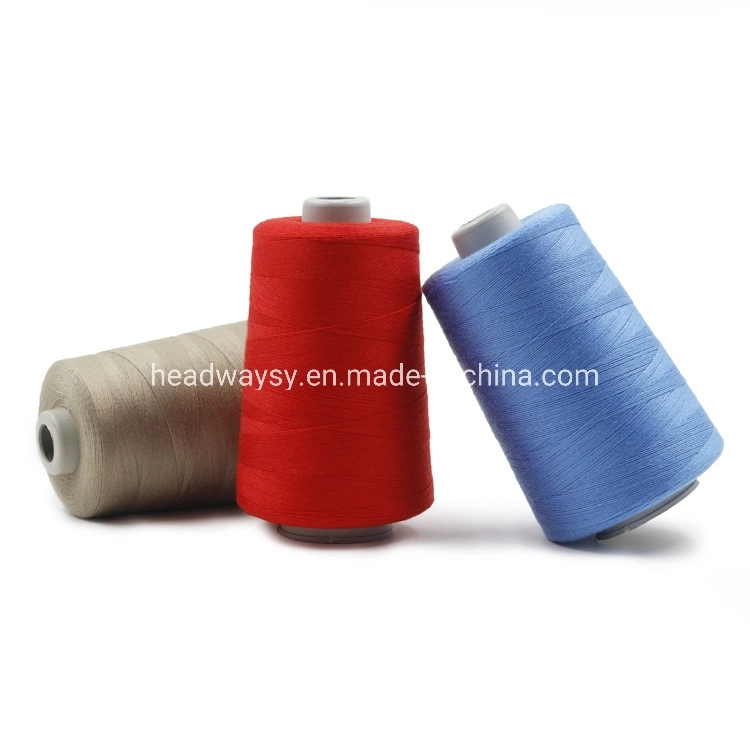 100% Polyester Sewing Thread Free Samples Dyed for Textile