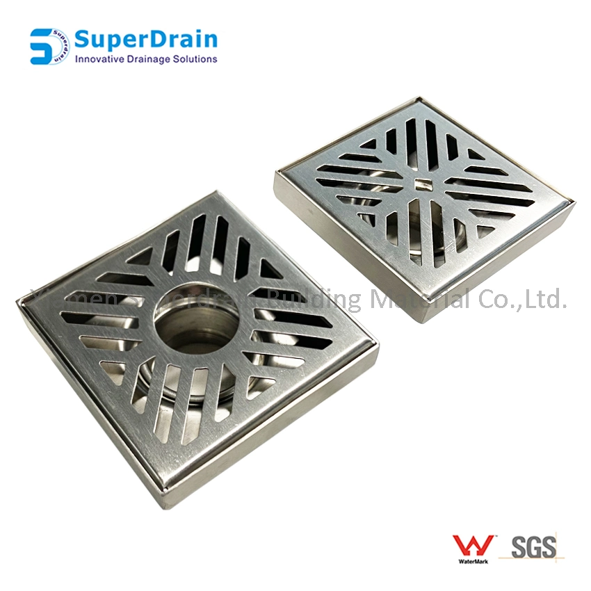 Stainless Steel Bathroom Brass Floor Drain Shower Golden Sink Waste with Filte