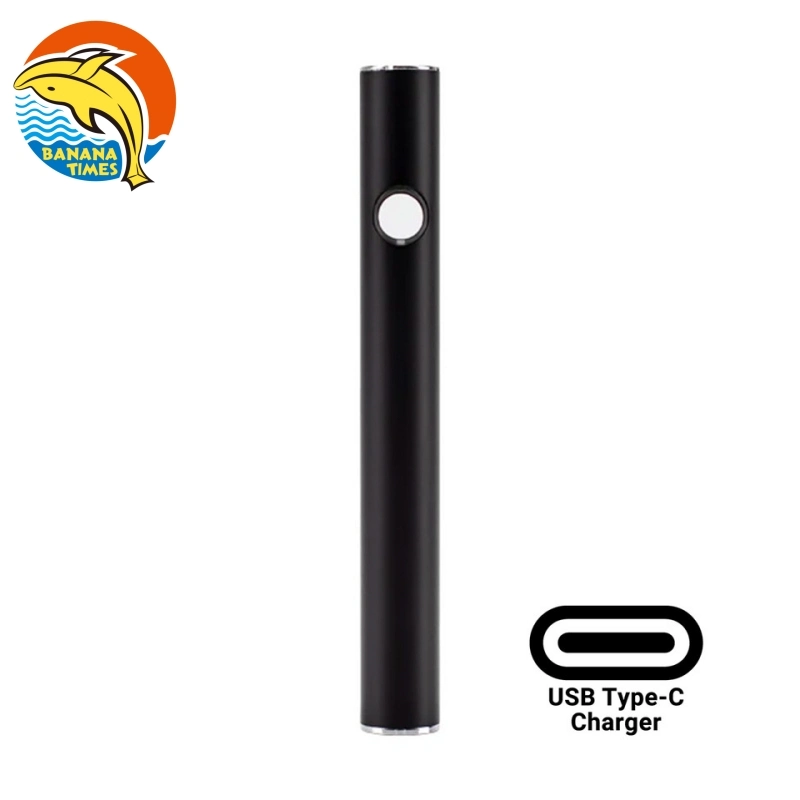 Wholesale/Supplier Price Custom Slim Preheat 510 Vape Battery USB-C Adjust Voltage Recharge 510 Thread Vape Pen Batteries for Hash Live Rosin Thick Oil