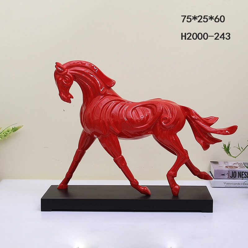 Presente para ele Escultura de cavalos Sala de estar resina Epoxy Collectible Figura