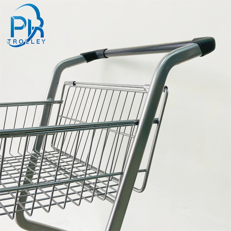 Sliver Hand Push Cart Used for Convenience Store