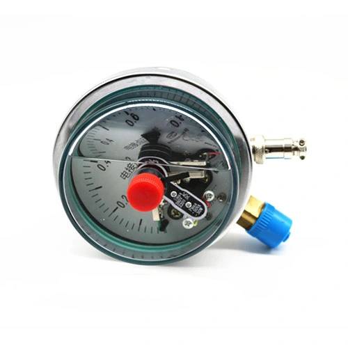 Shock - Resistant Electric Contact Pressure Gauge Oil Filled