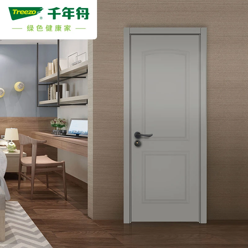 Luxury Solid Teak Wood Single Design Plain Bedroom Wooden Door for Interior