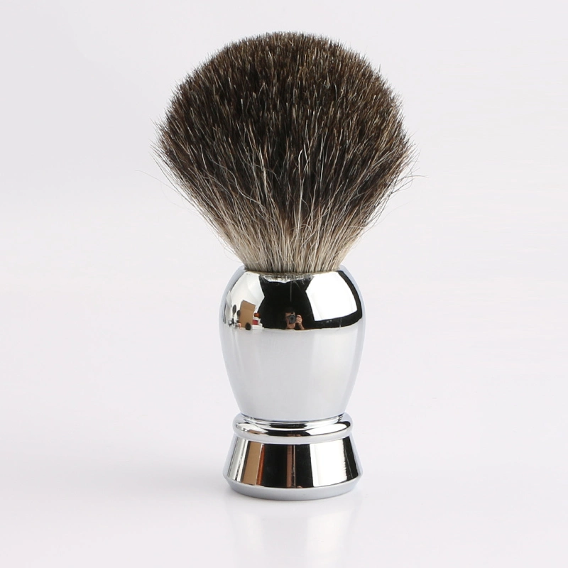 Wet Shaving Products Zinc Alloy Metal Handle with Pure Badger Hair Reusable Shaving Brush